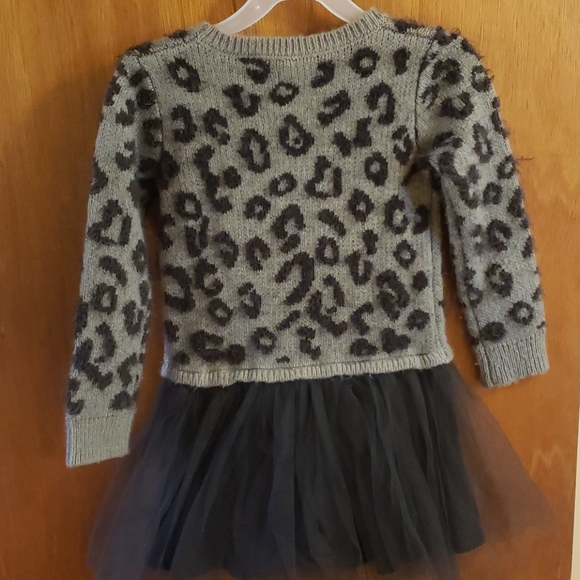 Art Class black gray leopard print sweaterdress 5T - Picture 2 of 6